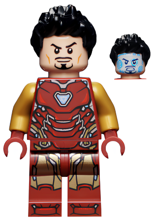 Минифигурка Lego Iron Man - Mark 85 Armor, Hair sh731